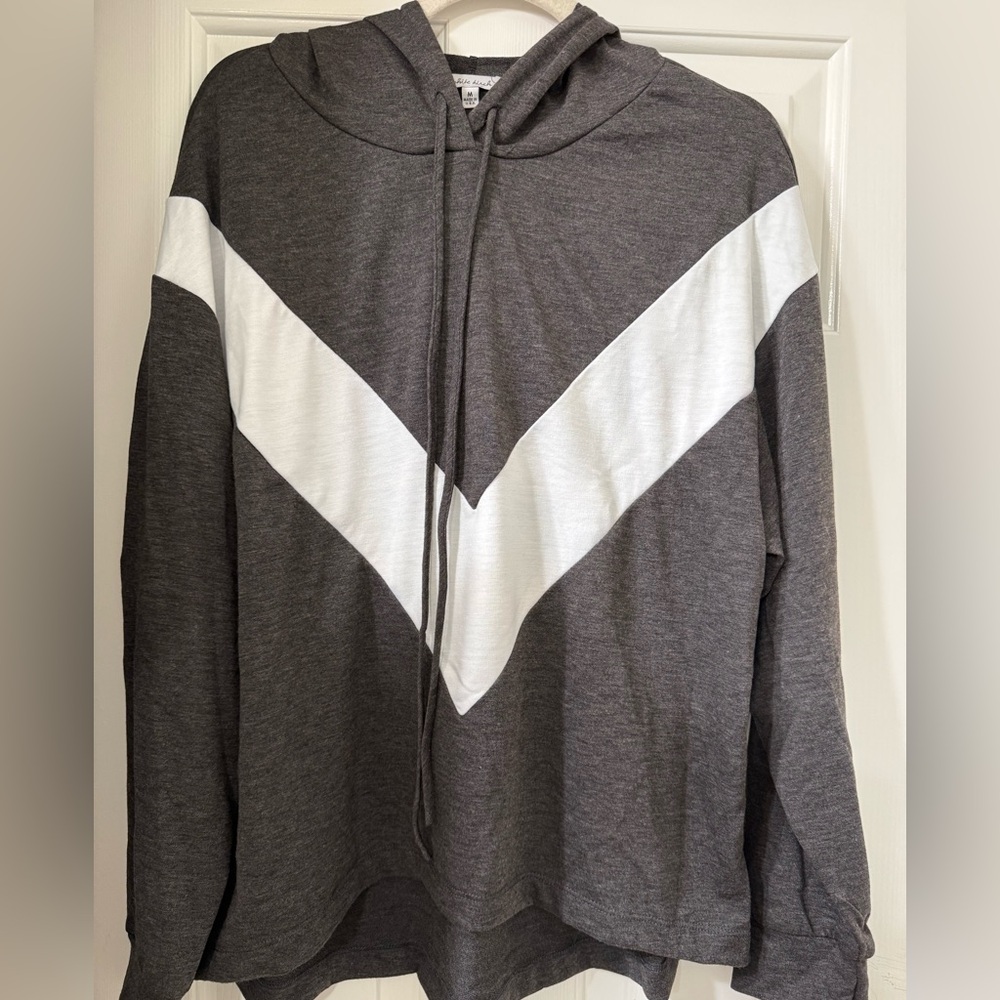 White Birch Charcoal Gray Light Hoodie -Medium